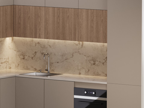 Modern kitchen 08 3D Model