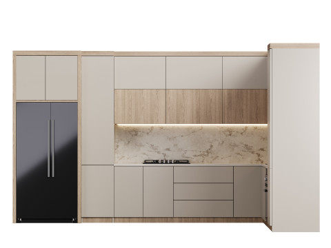 Modern kitchen 08 3D Model