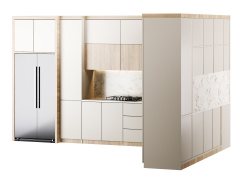 Modern kitchen 08 3D Model
