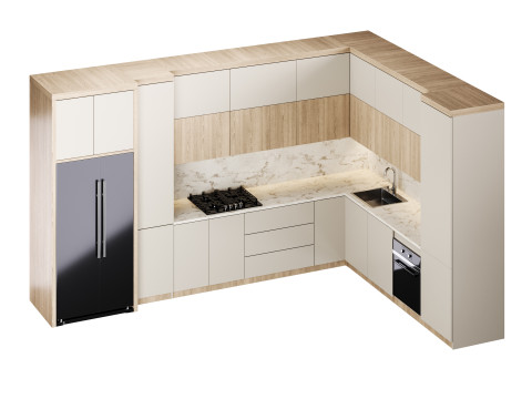 Modern kitchen 08 3D Model