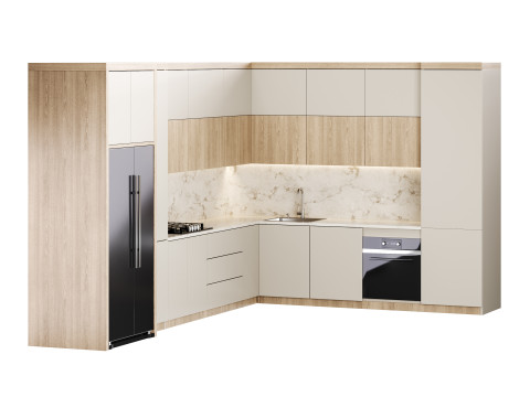 Modern kitchen 08 3D Model
