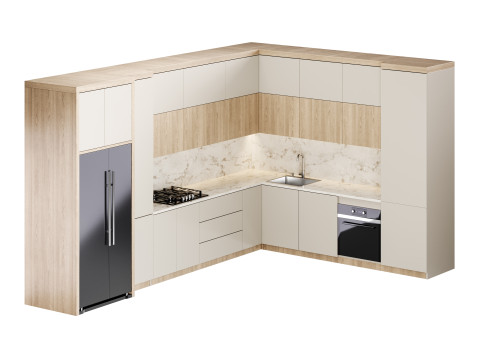 Modern kitchen 08 3D Model