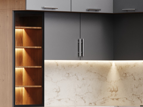 Modern kitchen 09 3D Model