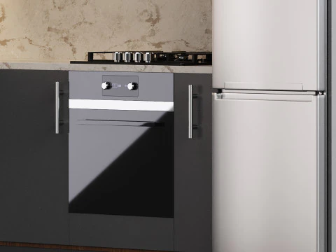 Modern kitchen 09 3D Model