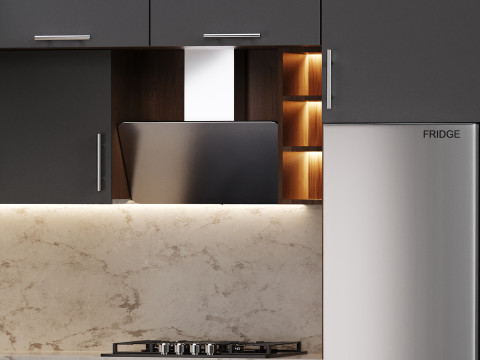 Modern kitchen 09 3D Model