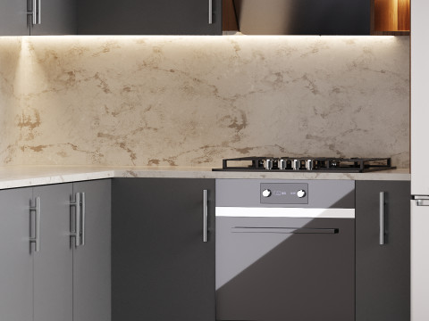 Modern kitchen 09 3D Model