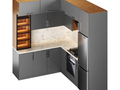 Modern kitchen 09 3D Model