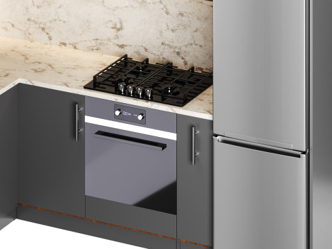 Modern kitchen 09 3D Model