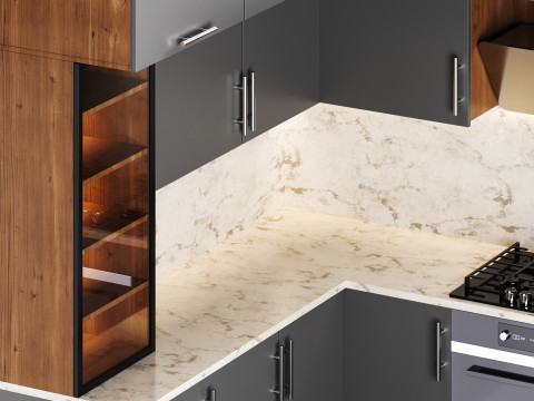 Modern kitchen 09 3D Model