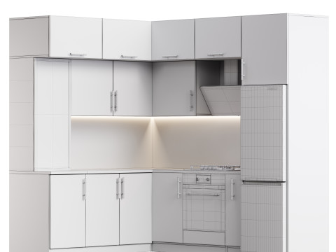 Modern kitchen 09 3D Model