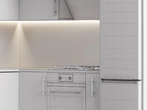 Modern kitchen 09 3D Model