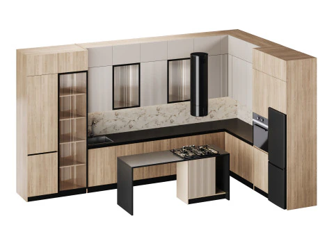 Modern kitchen 27 3D Model