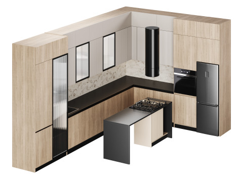 Modern kitchen 27 3D-Modell
