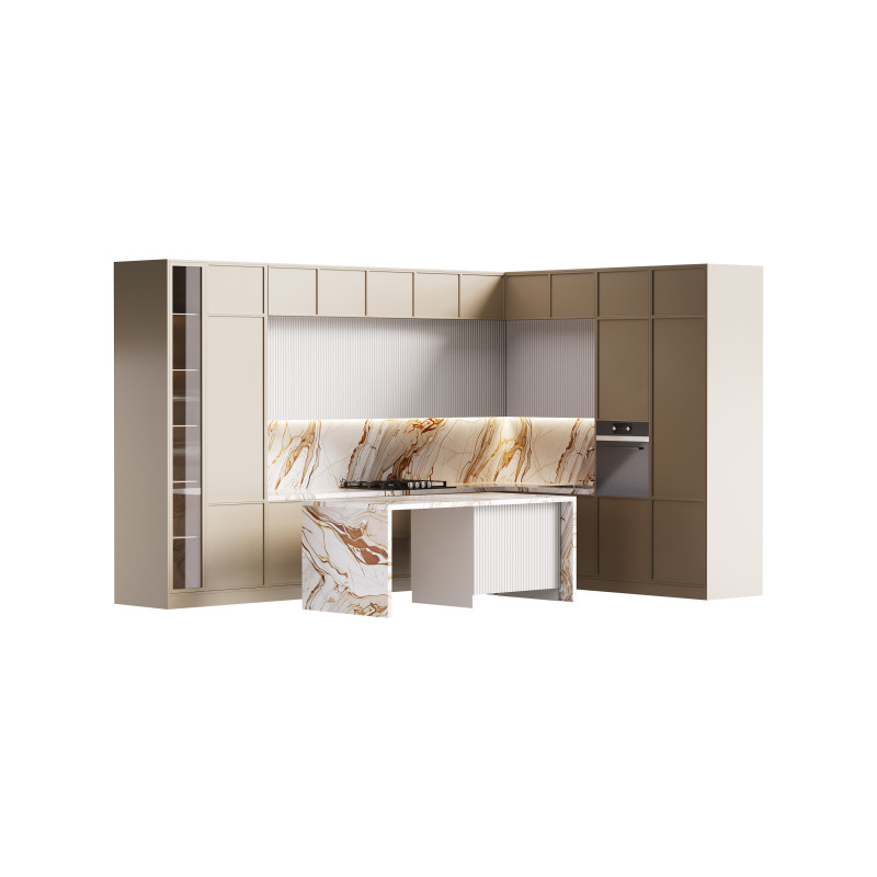 Modern kitchen 31 3D Модель .c4d .max .obj .3ds .fbx .stl .blend 