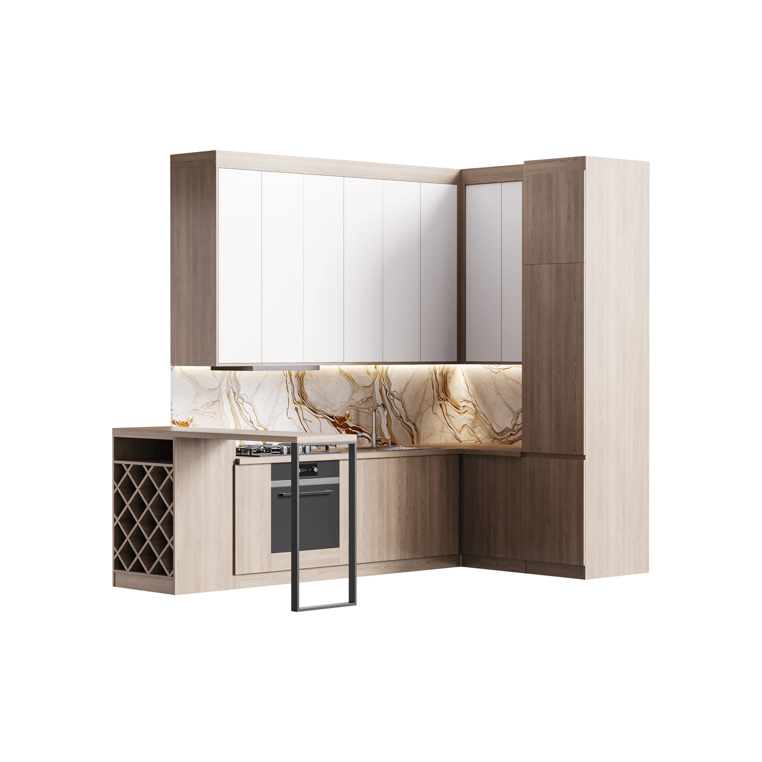 Modern kitchen 33 3D Model .c4d .max .obj .3ds .fbx .stl .blend