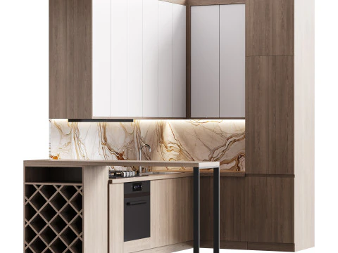 Modern kitchen 33 3D Model