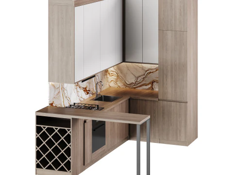 Modern kitchen 33 3D Model