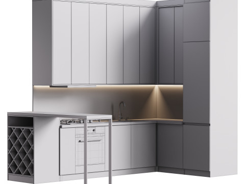 Modern kitchen 33 Modèle 3D