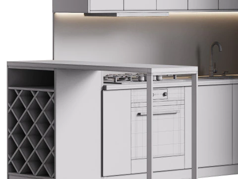 Modern kitchen 33 3D Model