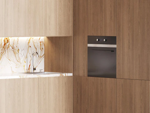 Modern kitchen 34 3D Model