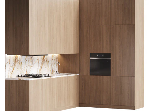 Modern kitchen 34 3D Model