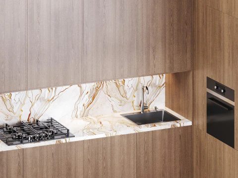 Modern kitchen 34 3D Model