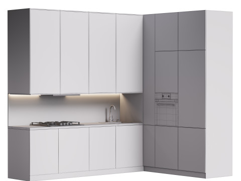 Modern kitchen 34 Modèle 3D