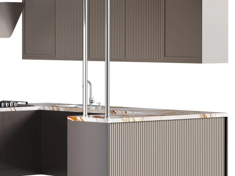 Moderne keuken 35 3D Model