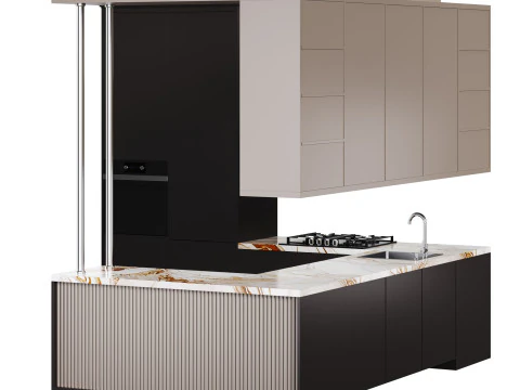 Moderne keuken 35 3D Model