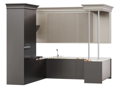 Moderne keuken 35 3D Model