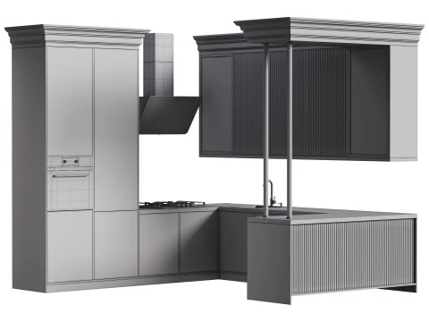 Moderne keuken 35 3D Model
