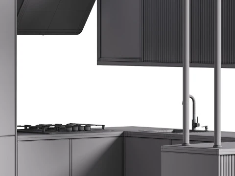 Moderne keuken 35 3D Model