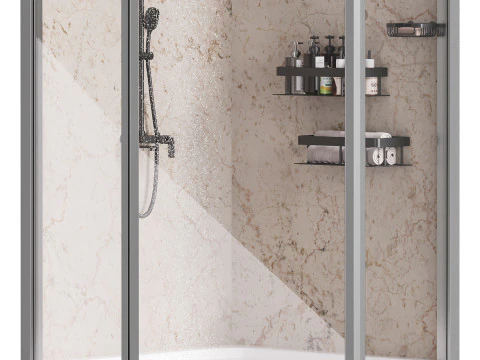 Cabine de duche 01 Modelo 3D