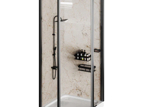 Cabine de duche 01 Modelo 3D