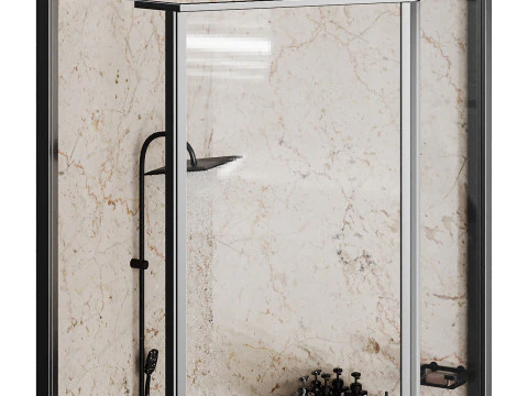 Cabine de duche 01 Modelo 3D