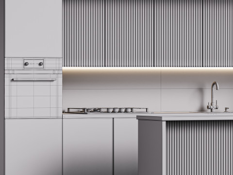 Modern kitchen 11 Modèle 3D