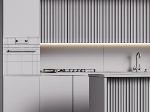 Dapur masa kini 11 Model 3D