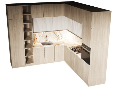 Modern kitchen 12 3D Model