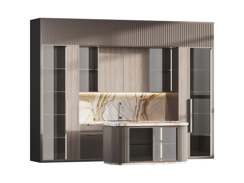 Modern kitchen 13 Model 3D