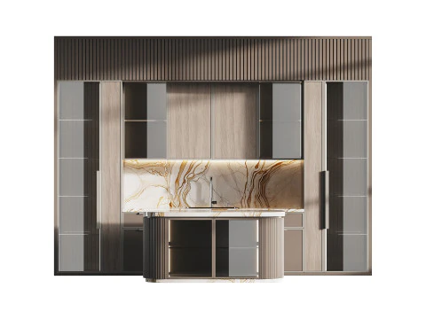 Moderne keuken 13 3D Model