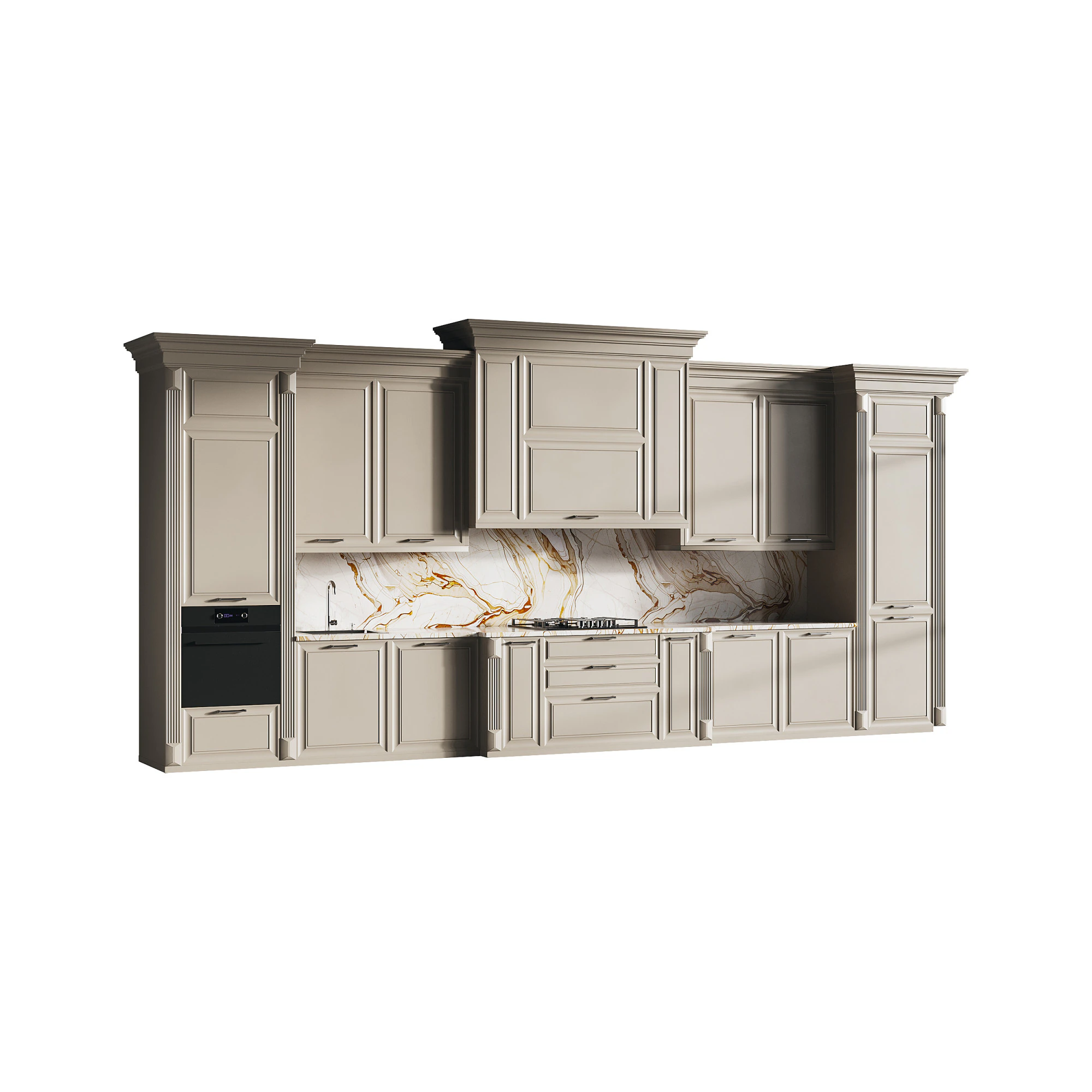 Modern kitchen 17 3D Model .c4d .max .obj .3ds .fbx .stl .blend 