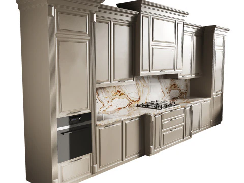 Modern kitchen 17 3D Model