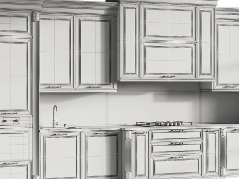 Modern kitchen 17 3D Model