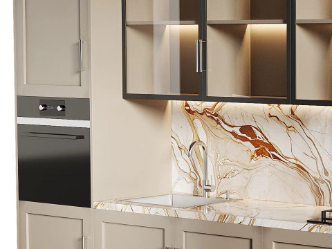 Modern kitchen 18 3D Model