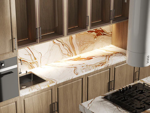 Modern kitchen 19 3D Model