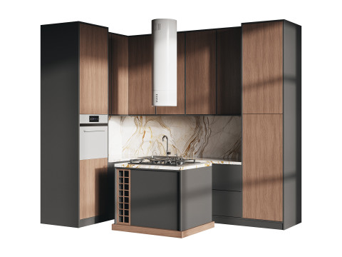Modern kitchen 20 Model 3D