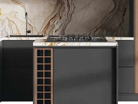 Cucina moderna 20 Modello 3D