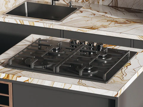 Cucina moderna 20 Modello 3D