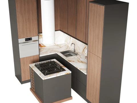 Cucina moderna 20 Modello 3D