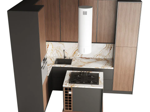 Cucina moderna 20 Modello 3D